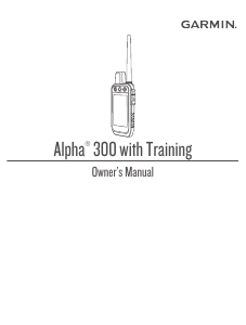 Manual Garmin Alpha 300 Handheld Navigation