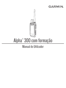 Manual Garmin Alpha 300 Navegador portátil