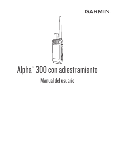 Manual de uso Garmin Alpha 300 Navegación de mano