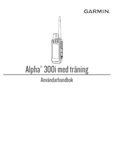 Bruksanvisning Garmin Alpha 300i Handhållen navigation