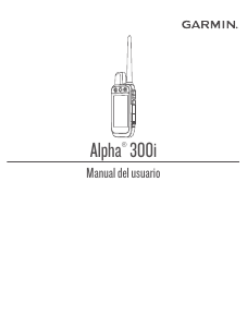 Manual de uso Garmin Alpha 300i Navegación de mano