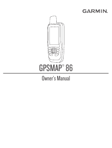 Manual Garmin GPSMAP 86sci Handheld Navigation