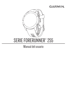 Manual de uso Garmin Forerunner 255 Smartwatch