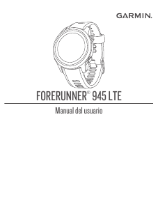 Manual de uso Garmin Forerunner 945 LTE Smartwatch