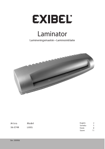 Bruksanvisning Exibel LA3G Lamineringsmaskin