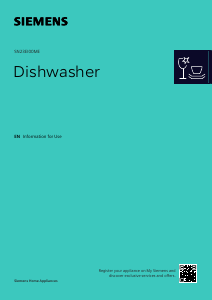 Manual Siemens SN23EI00MEB Dishwasher