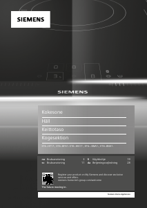 Bruksanvisning Siemens ET651BNA1E Kokeplate