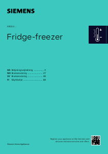 Brugsanvisning Siemens KI82LVFE0 Køleskab