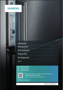 Manual Siemens KS36VGWDP Refrigerator
