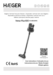 Manual Haeger VC-600.047A Venus Plus 600 Vacuum Cleaner