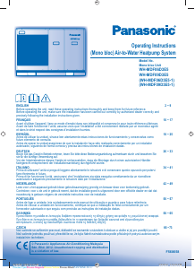 Manual Panasonic WH-MDF06D3E51 Heat Pump