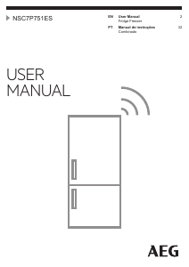 Manual AEG NSC7P751ES Frigorífico combinado