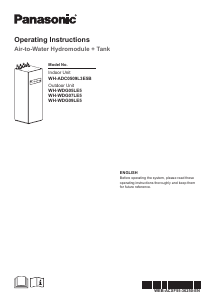 Handleiding Panasonic WH-ADC0509L3E5B Warmtepomp