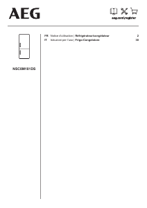 Mode d’emploi AEG NSC8M181DS Réfrigérateur combiné