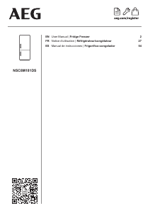 Manual de uso AEG NSC8M181DS Frigorífico combinado