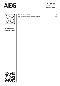 Mode d’emploi AEG HKB64453NW Table de cuisson