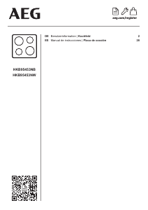 Manual de uso AEG HKB95453NW Placa