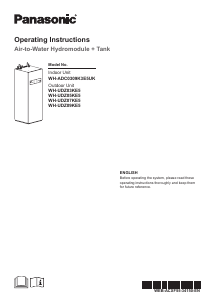 Manual Panasonic WH-ADC0309K3E5UK Heat Pump