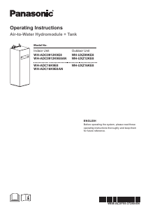Manual Panasonic WH-ADC0912K9E8AN Heat Pump