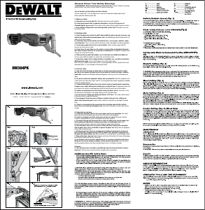 Handleiding DeWalt DW304PK Reciprozaag