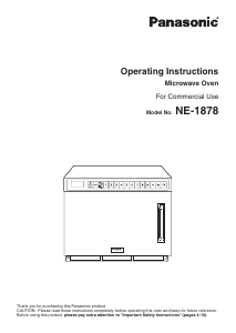 Manual Panasonic NE-1878BPQ Microwave