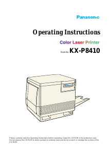 Manual Panasonic KX-P8410 Printer