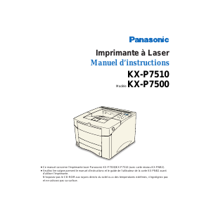 Mode d’emploi Panasonic KX-P7500 Imprimante