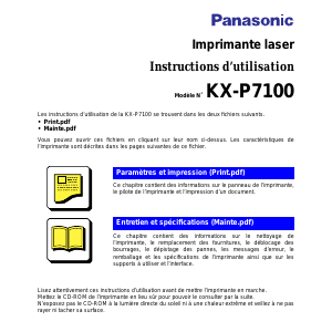 Mode d’emploi Panasonic KX-P7100 Imprimante