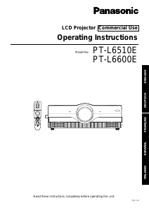 Manual Panasonic PTL6600E Projector
