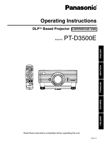Manual Panasonic PTD3500E Projector