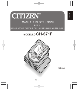 Manuale Citizen CH-671F Misuratore di pressione