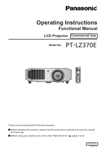 Manual Panasonic PTLZ370E Projector