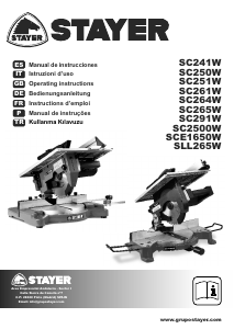 Manual Stayer SC 2500 W Serra de esquadria