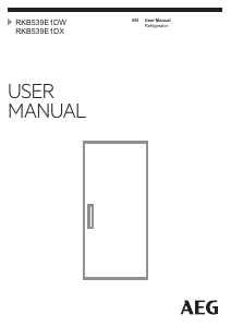 Manual AEG RKB539E1DX Refrigerator