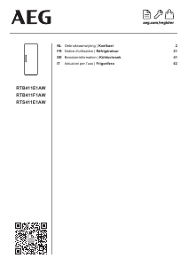 Manuale AEG RTB411F1AW Frigorifero