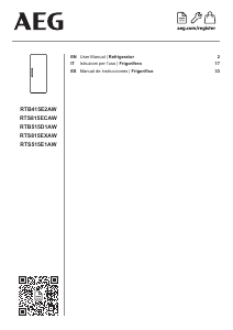 Manual de uso AEG RTB415E2AW Refrigerador