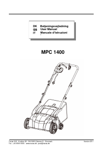 Brugsanvisning Texas MPC 1400 Vertikalskærer