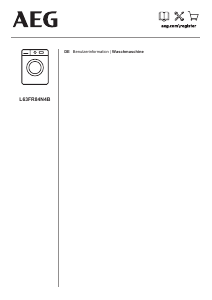 Bedienungsanleitung AEG L63FR84N4B Waschmaschine