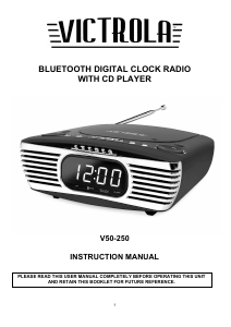 Manual Victrola V50-250 Alarm Clock Radio