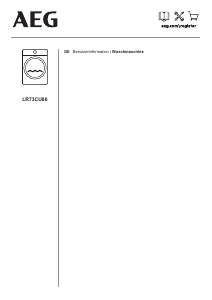 Bedienungsanleitung AEG LR73CU86 Waschmaschine