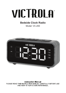 Manual Victrola VC-250 Alarm Clock Radio
