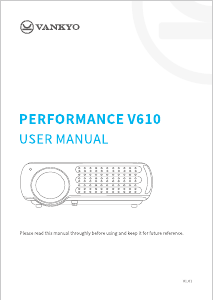 Manual Vankyo Performance V610 Projector