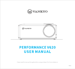 Manual Vankyo Performance V620 Projector
