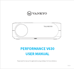 Manual Vankyo Performance V630 Projector