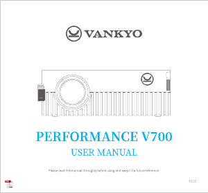 Manual Vankyo Performance V700 Projector