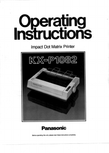 Manual Panasonic KX-P1082 Printer