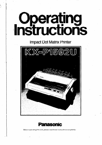 Handleiding Panasonic KX-P1592u Printer