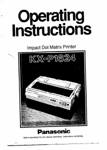 Manual Panasonic KX-P1624 Printer