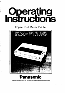Manual Panasonic KX-P1695 Printer