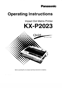 Manual Panasonic KX-P2023 Printer